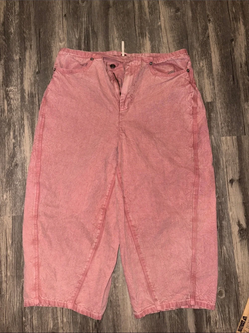 Free People Like That Tapered Capris Arabian Spice 100% Cotton Size 10